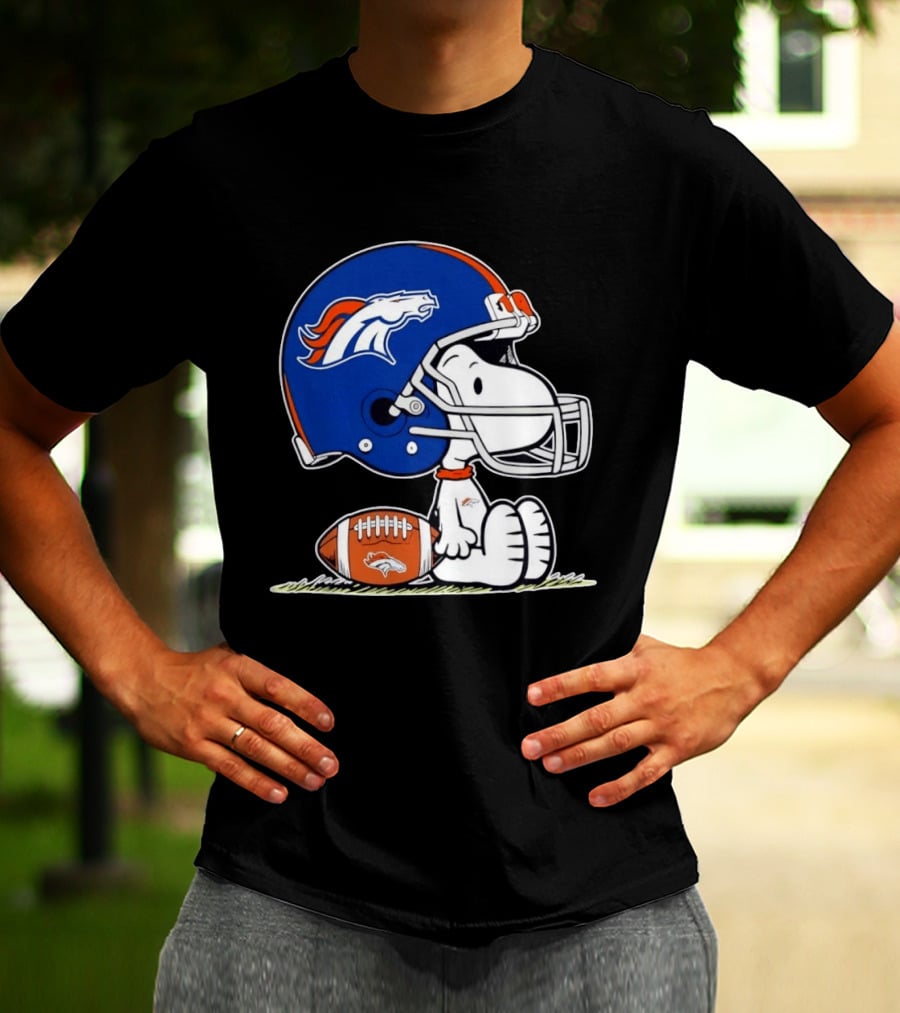 Peanuts Snoopy Denver Broncos Helmet Fan Favorite T-Shirt