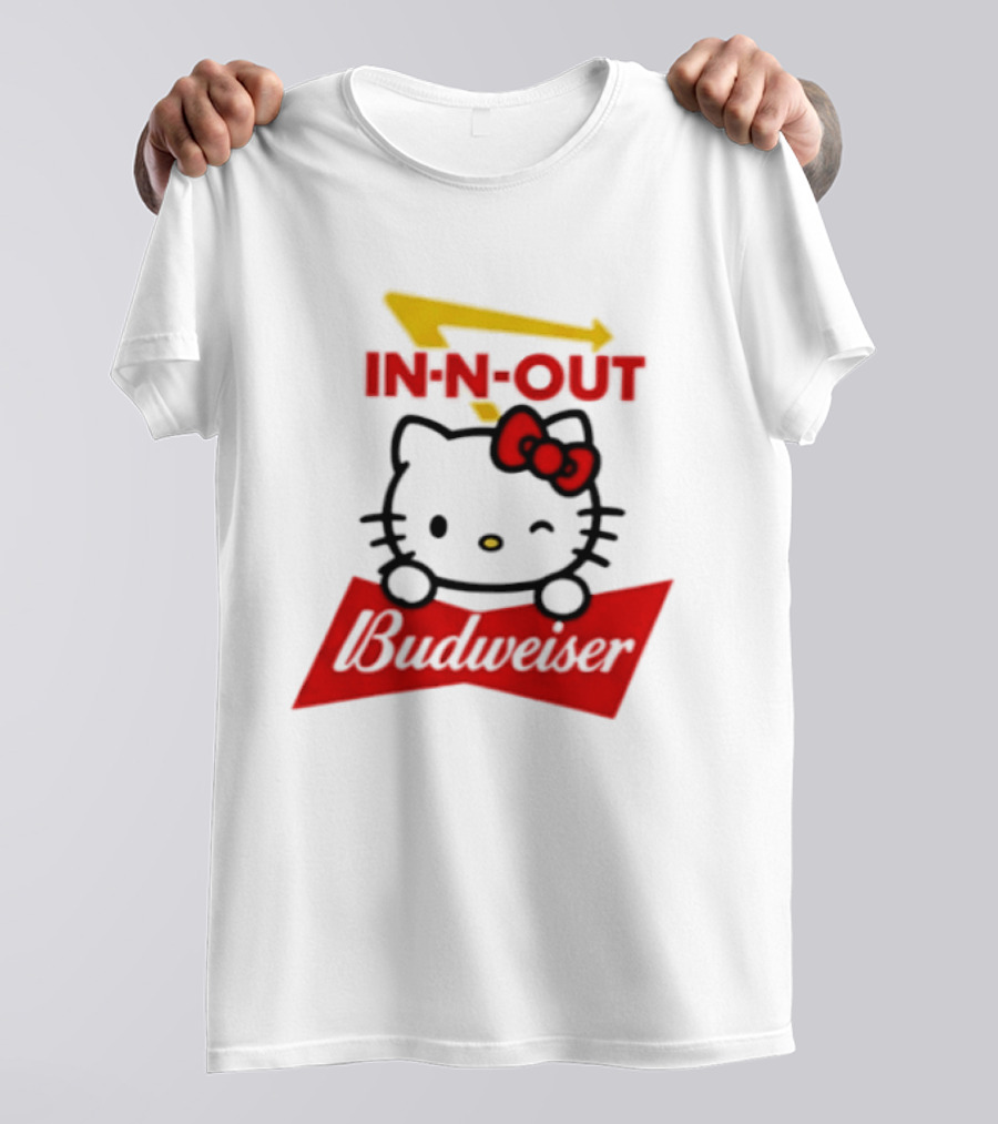 Hello Kitty In N Out Budweiser Combo T-Shirt