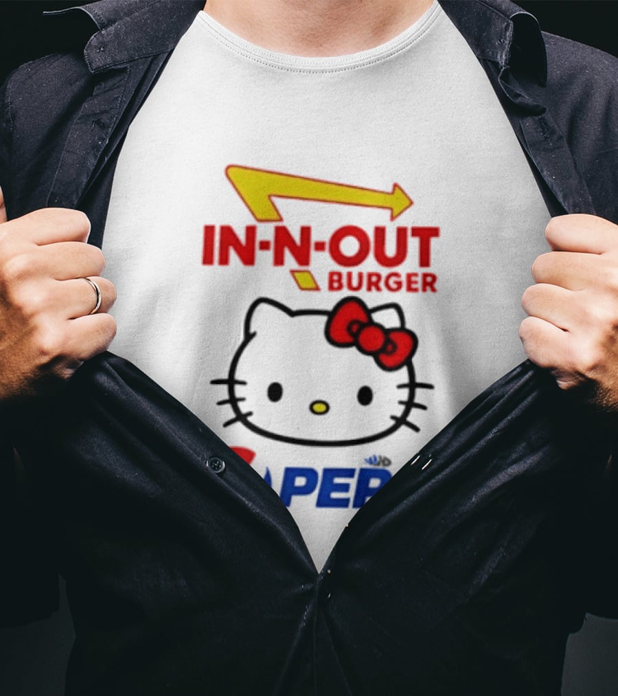 Hello Kitty Sanrio In N Out Burger Pepsi Collaboration T-Shirt
