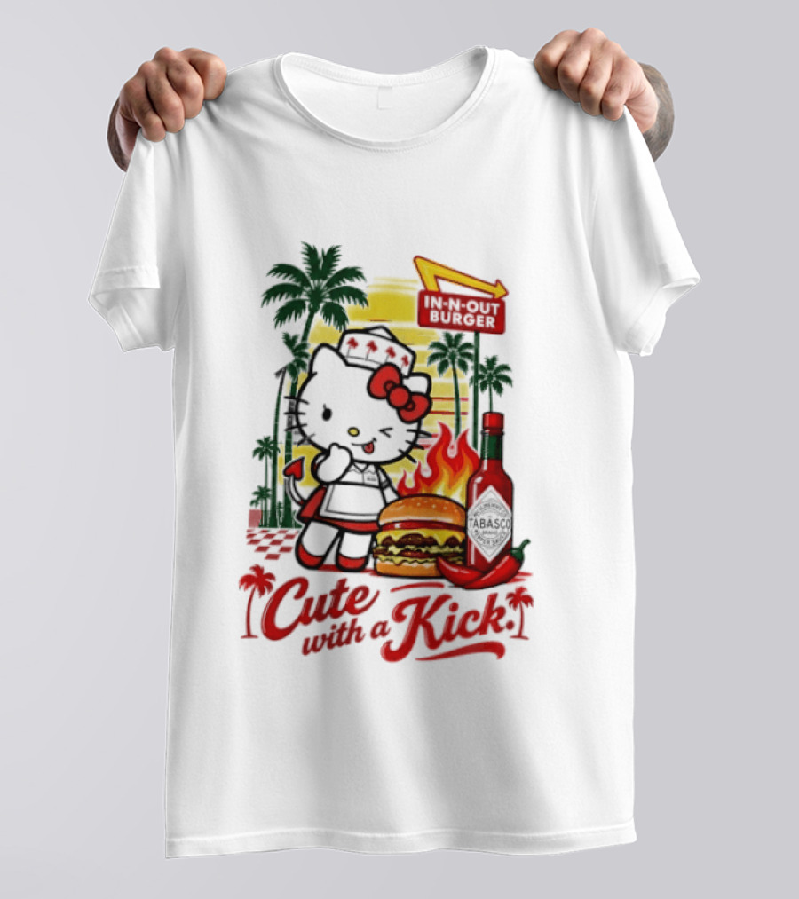 Hello Kitty In N Out Tabasco Cutie With A Kick Burger T-Shirt