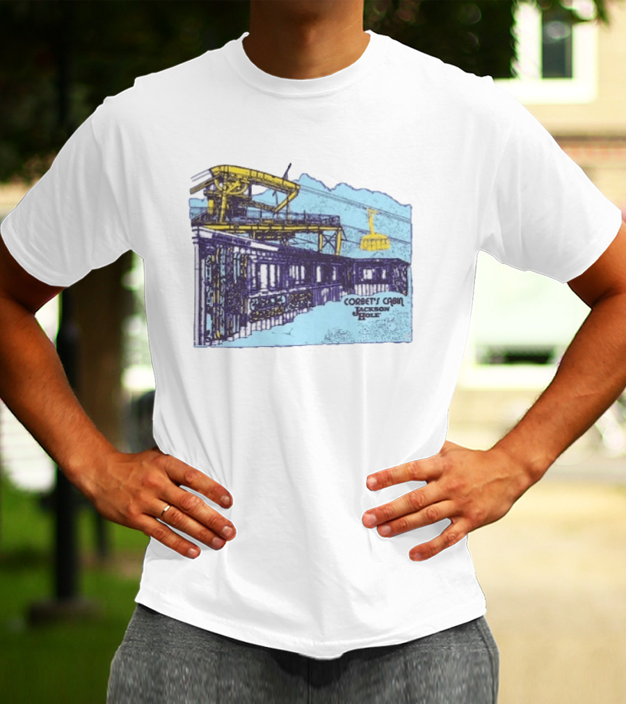 Jackson Hole Corbets Cabin Tram Wyoming Scenic Adventure T-Shirt