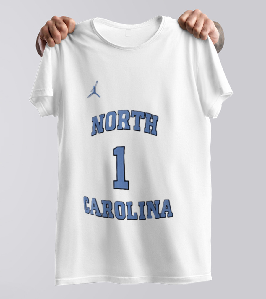 North Carolina Tar Heels Jordan Brand Number 1 Home Replica Basketball T-Shirt
