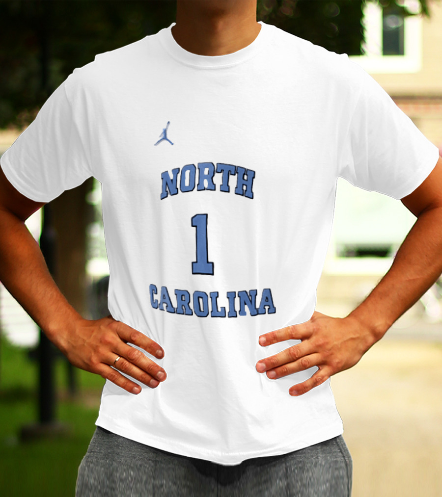 North Carolina Tar Heels Jordan Brand Number 1 Home Replica Basketball T-Shirt
