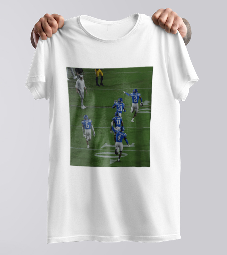 Ole Miss Rebels Aguero Clardy Braxton K Thomas Perkins Football Team Action Scene T-Shirt