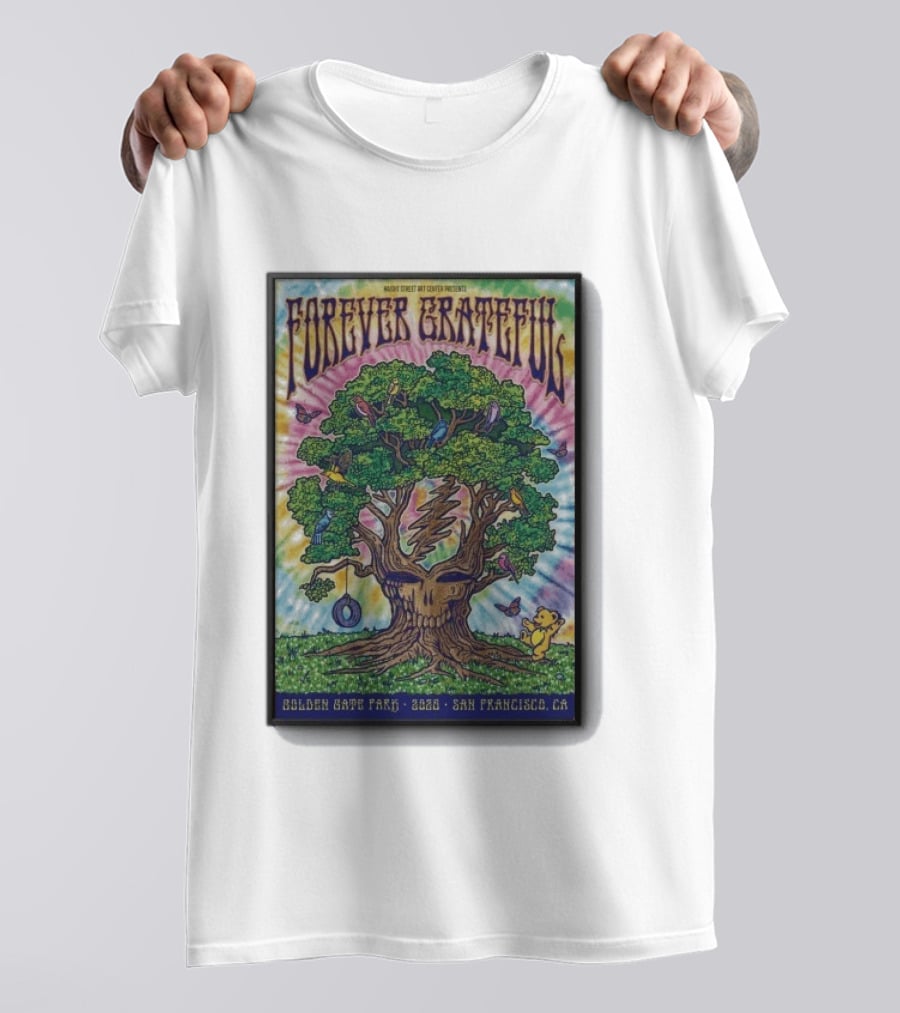 Forever Grateful Rainbow Tree Golden Gate Park 2026 San Francisco T-Shirt