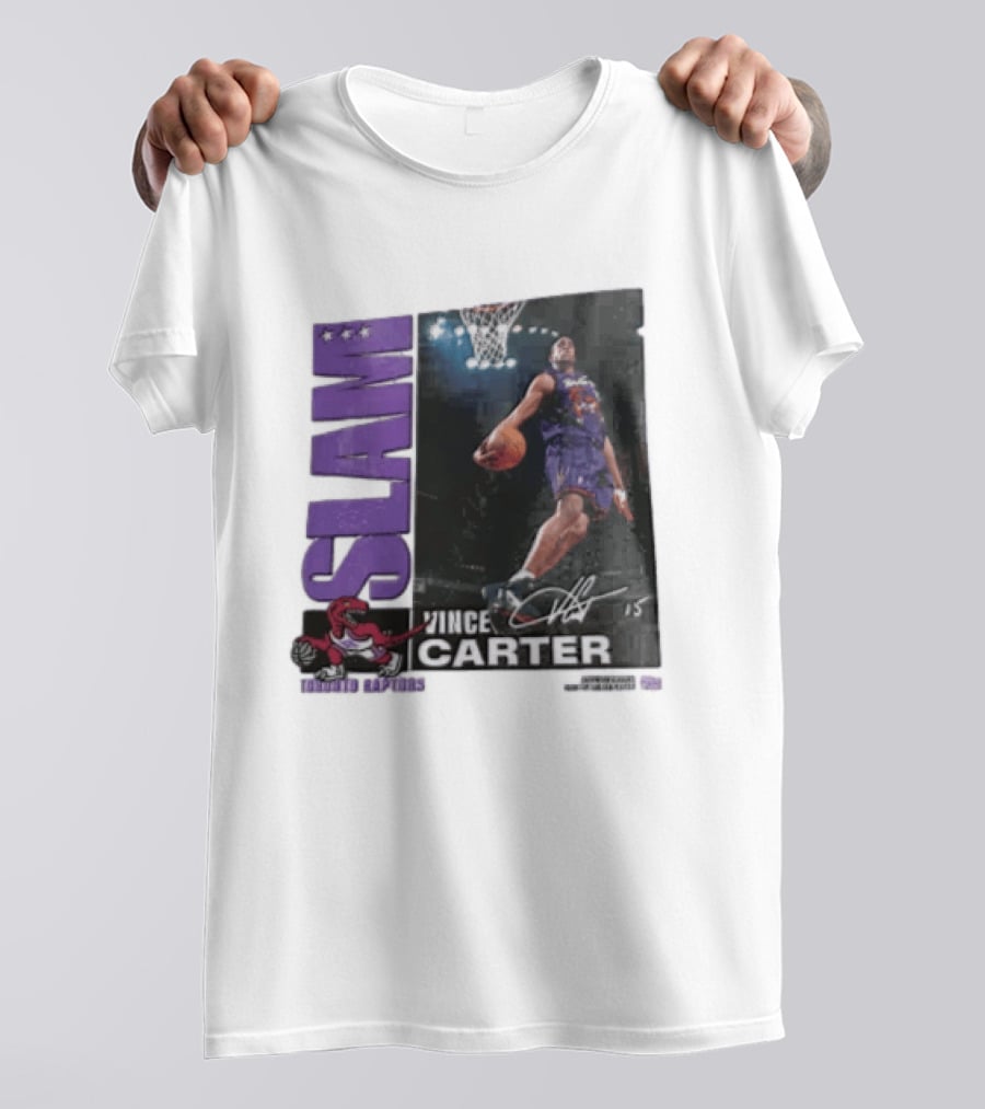 SLAM Vince Carter Top 500 Toronto Raptors Dunk Basketball T-Shirt