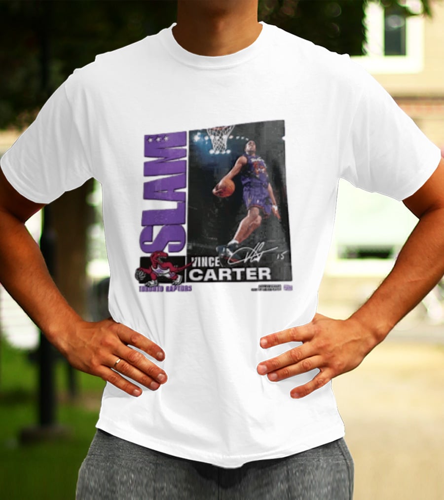 SLAM Vince Carter Top 500 Toronto Raptors Dunk Basketball T-Shirt