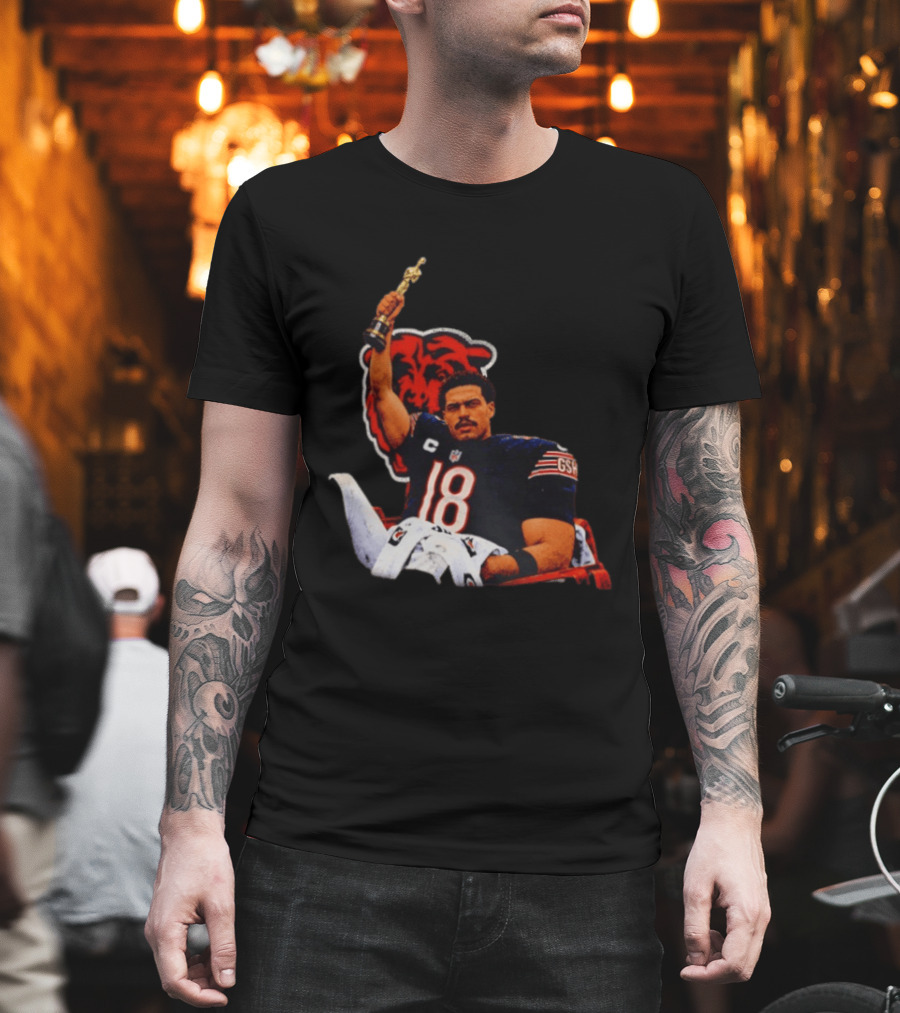 Caleb Williams Chicago Bears Oscar Meme Insight With Iconic Pose And Team Concept T-Shirt