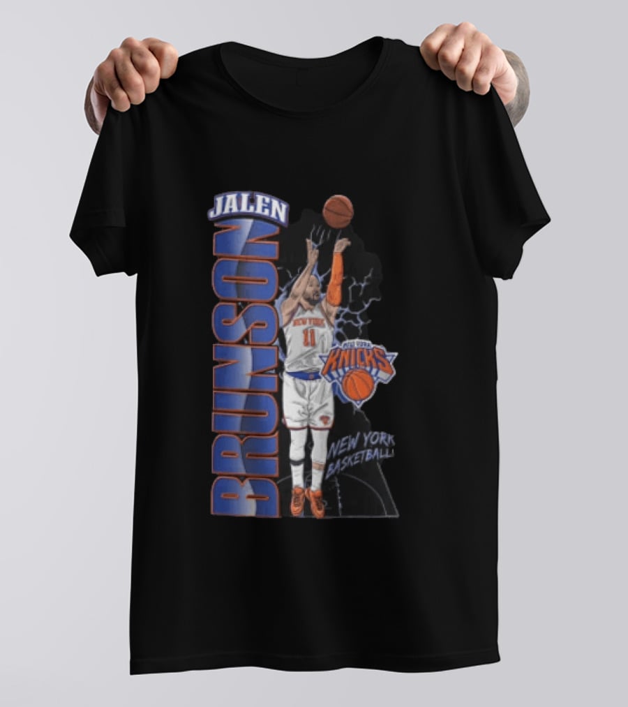 New York Knicks Jalen Brunson Shooting Basketball Player Knicks Basketball T-Shirt