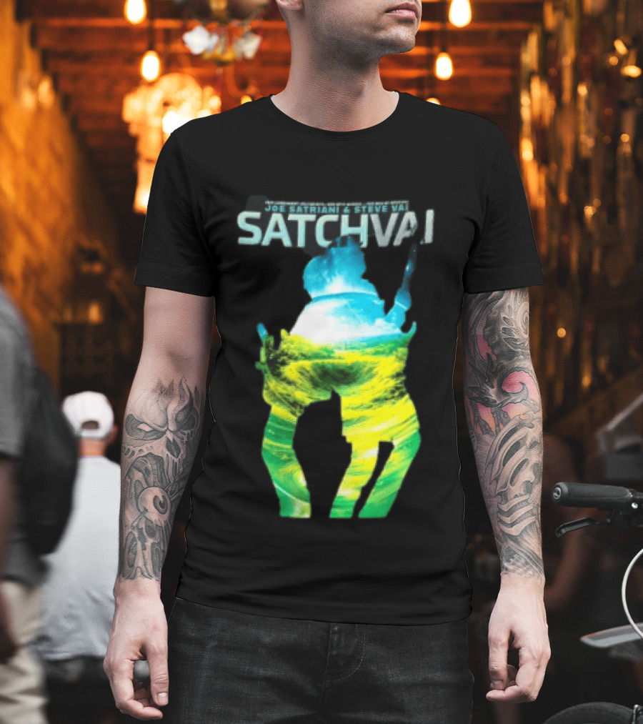 Joe Satriani Steve Vai Satch Vai Legendary Guitarists The Sea Of Emotion T-Shirt