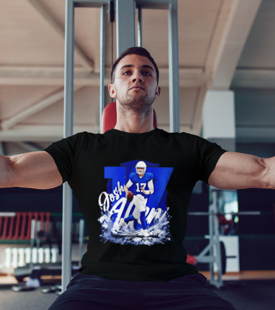 Josh Allen 17 Buffalo Bills Football Player Action T-Shirt