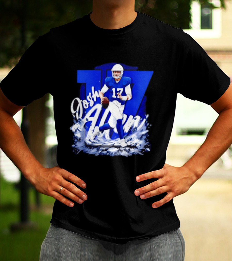 Josh Allen 17 Buffalo Bills Football Player Action T-Shirt