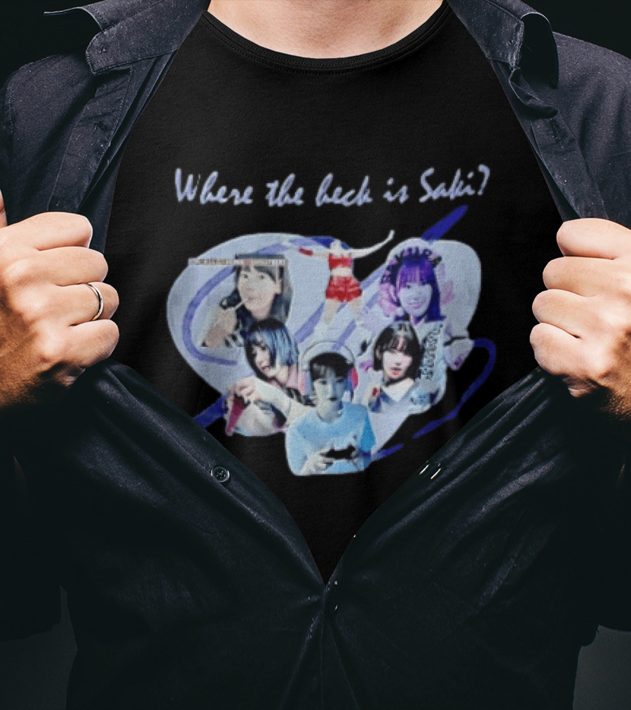 Saki Sakura Where The Heck Is Collage Of Female Idol Photos Miyawaki T-Shirt