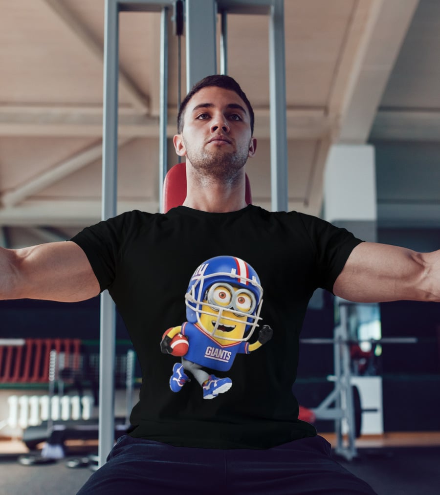 Minion Football Character New York Giants Collaboration T-Shirt