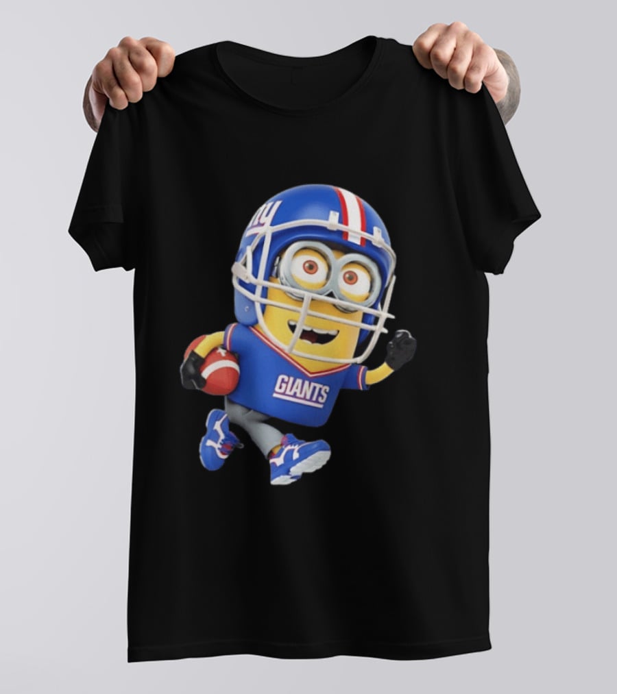 Minion Football Character New York Giants Collaboration T-Shirt