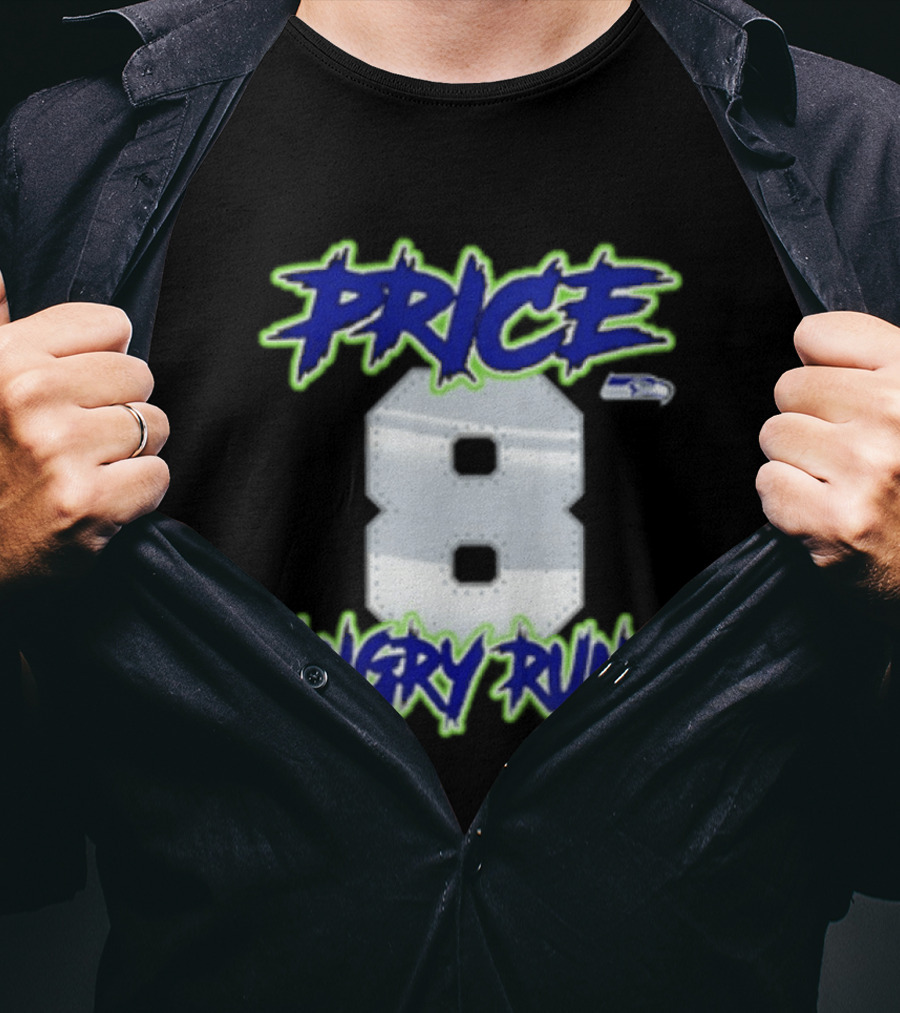 Seattle Seahawks Price 8 Angry Runs 2026 T-Shirt