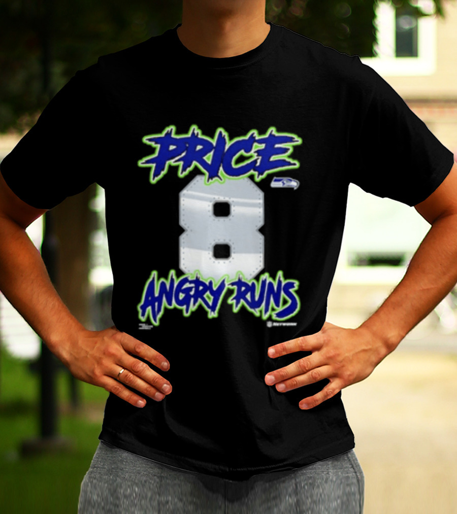 Seattle Seahawks Price 8 Angry Runs 2026 T-Shirt