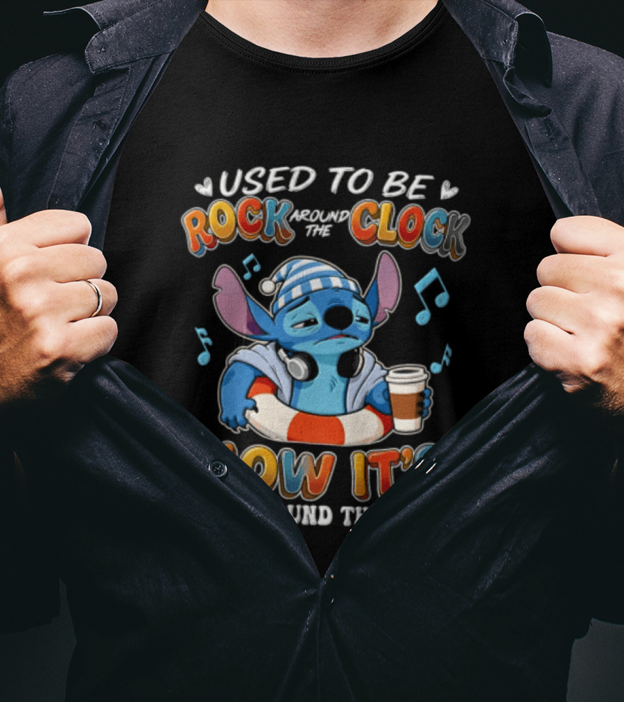 Used To Be Rock Around The Now It's Limp Around The Block Stitch Disney T-Shirt