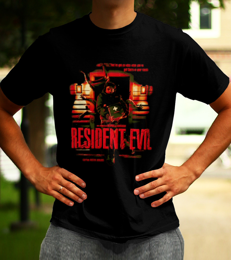 You Have Got No Idea What You Have Got There In Your Hands Austin Abrams Resident Evil T-Shirt