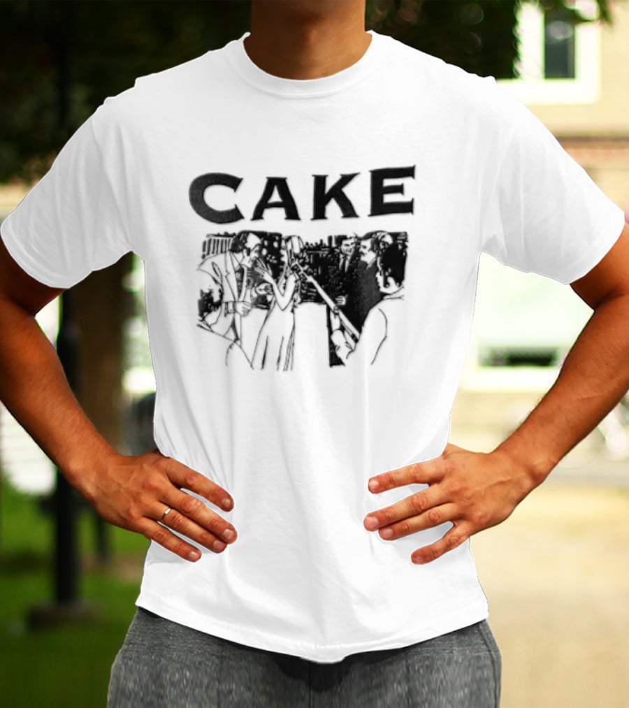 CAKE Band Silhouette In Suits With Instruments T-Shirt