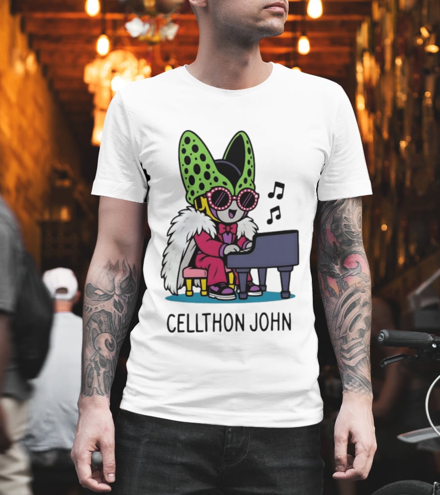 Cellthon John Dragon Ball Z Piano Music Fun T-Shirt
