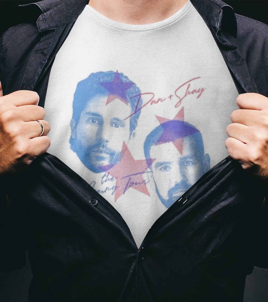 Dan And Shay The Young Tour Crewneck Stars Faces T-Shirt