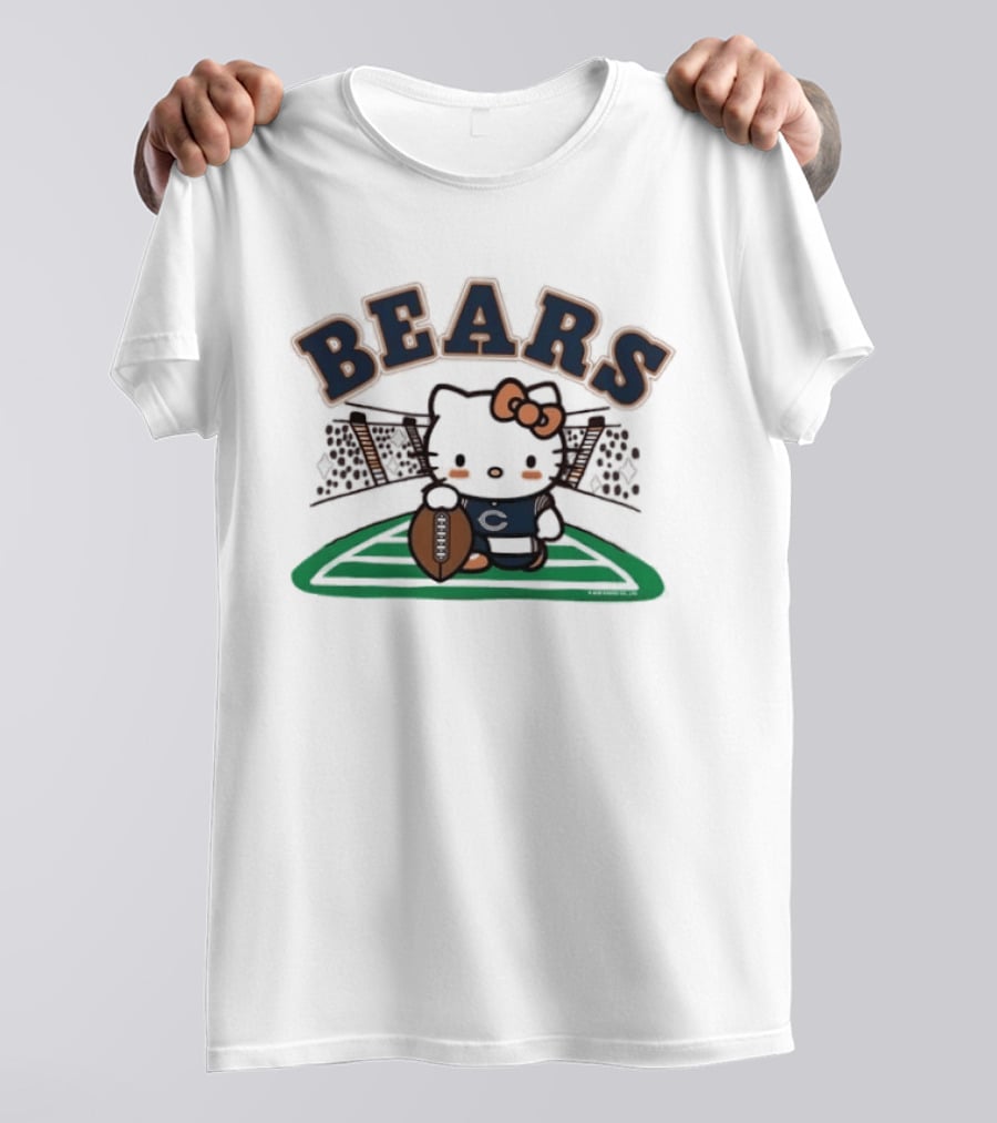 Hello Kitty Bears Football Collaboration Cartoon T-Shirt
