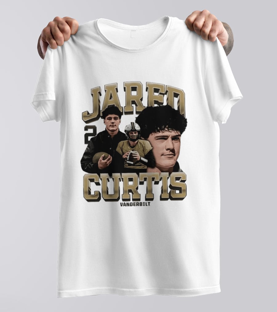 Vanderbilt Jared Curtis Football No 2 Commodores Collage T-Shirt