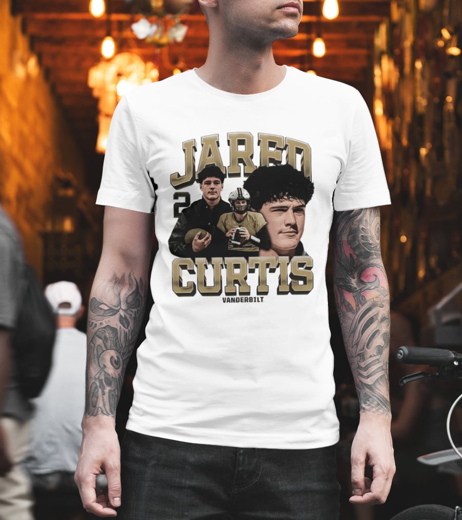 Vanderbilt Jared Curtis Football No 2 Commodores Collage T-Shirt