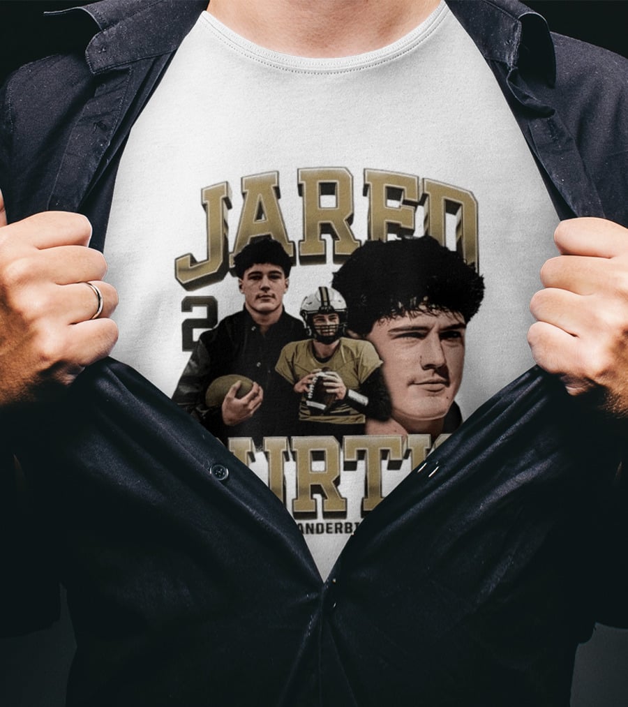 Vanderbilt Jared Curtis Football No 2 Commodores Collage T-Shirt