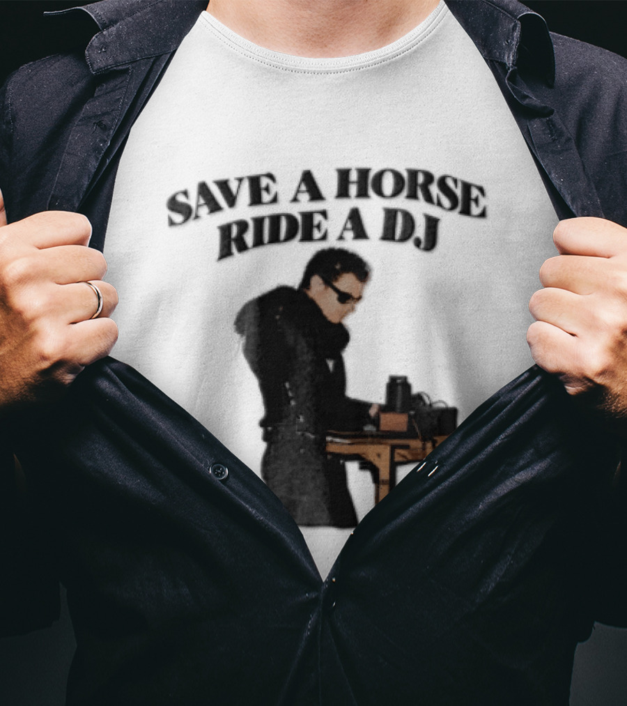 Save A Horse Ride A DJ Sunglasses Turntable Musician T-Shirt