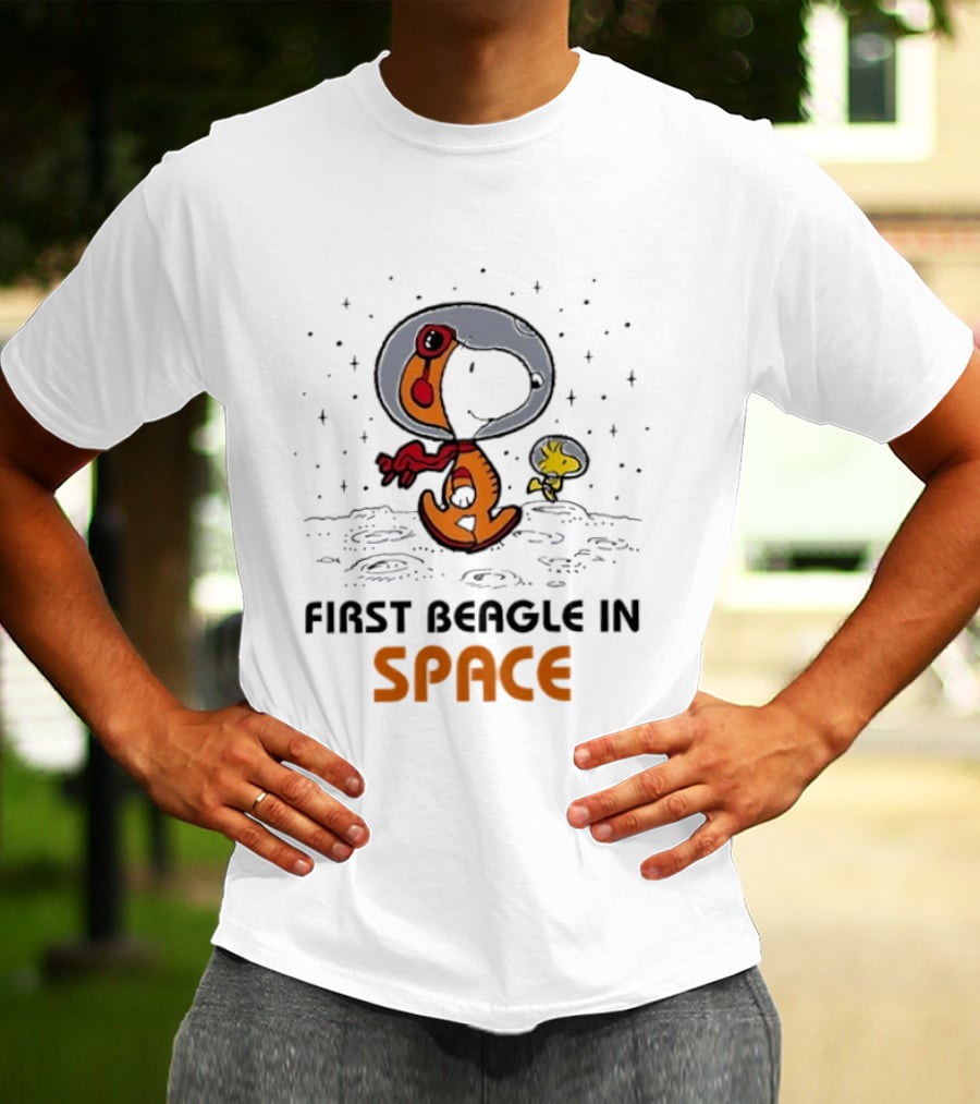 Snoopy And Woodstock First Beagle In Space Lunar Adventure T-Shirt