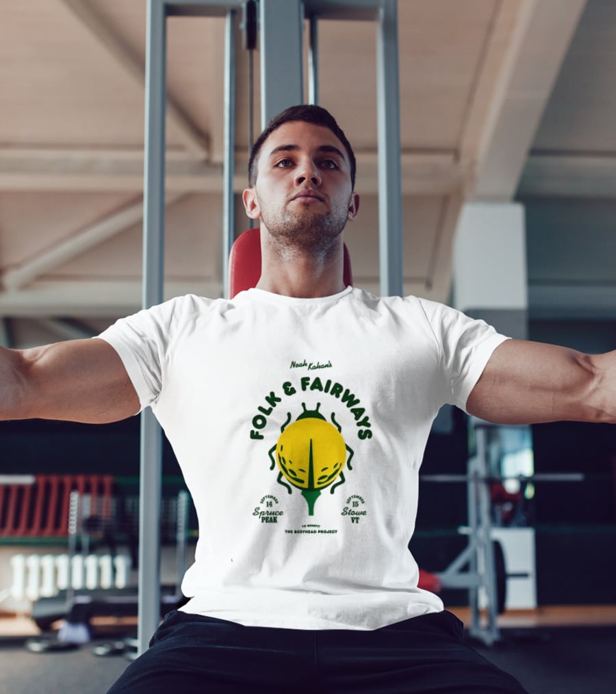 The Busyhead Project Shop 2026 Folk And Fairways Beetle Green Yellow T-Shirt