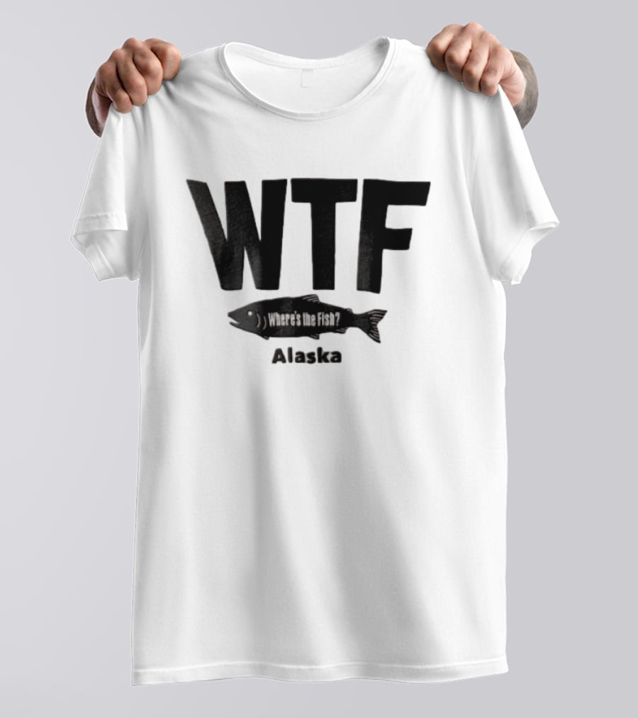 WTF Where's The Fish Alaska Black T-Shirt
