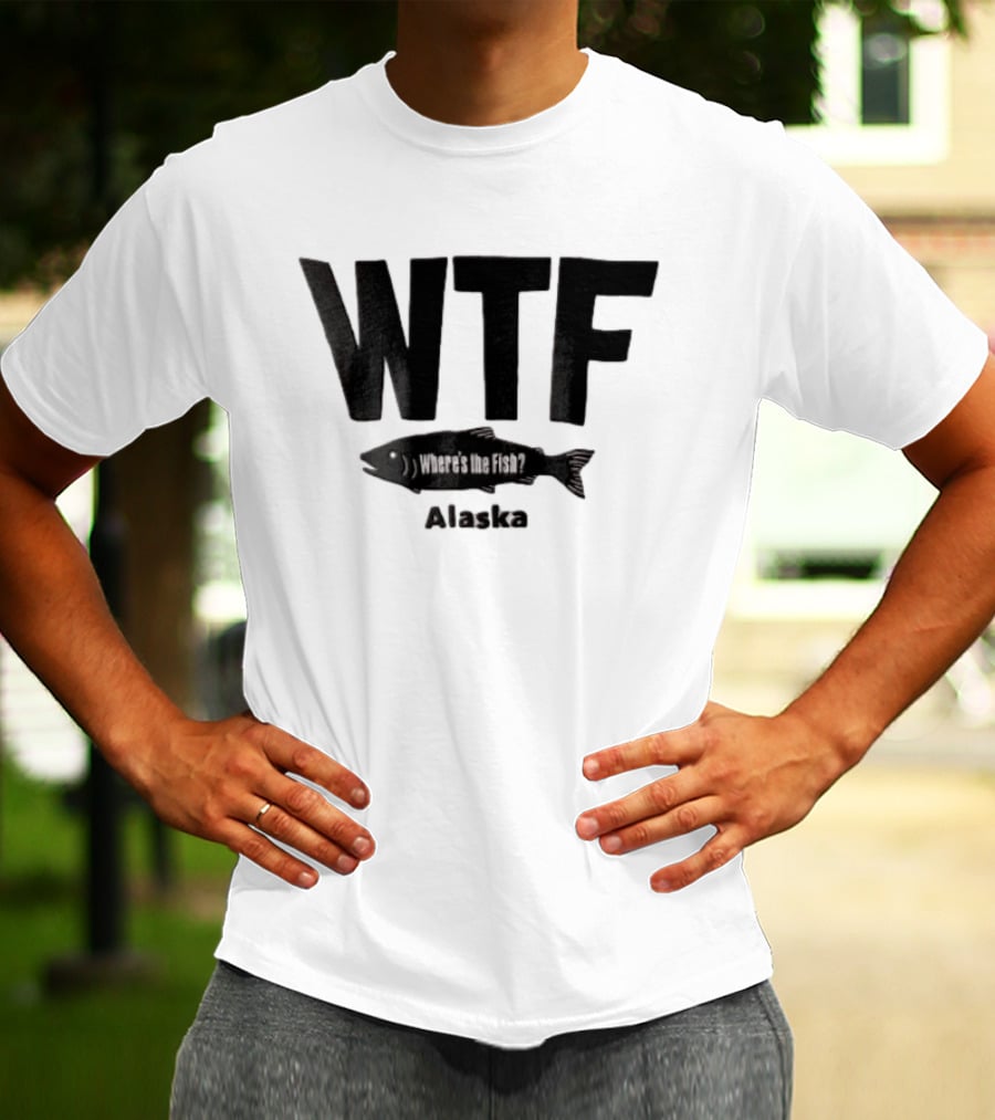 WTF Where's The Fish Alaska Black T-Shirt