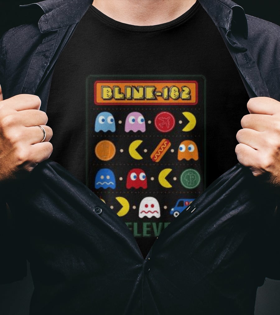 Blink 182 Pac Man 7 Eleven Collaboration Longsleeve Retro Arcade T-Shirt