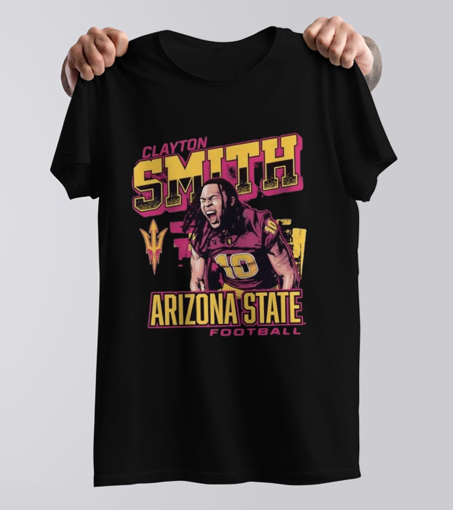 Clayton Smith No 10 Arizona State Football Sun Devils T-Shirt