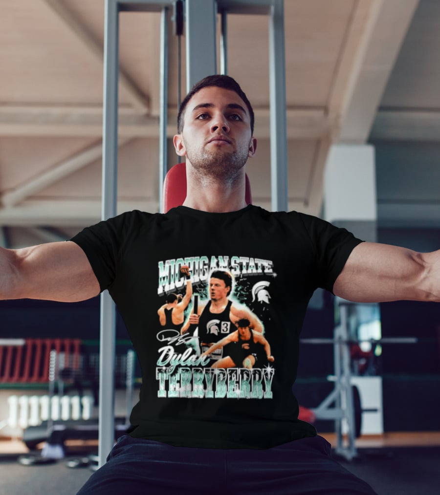 Michigan State Spartans Dylan Terryberry Player Collage T-Shirt