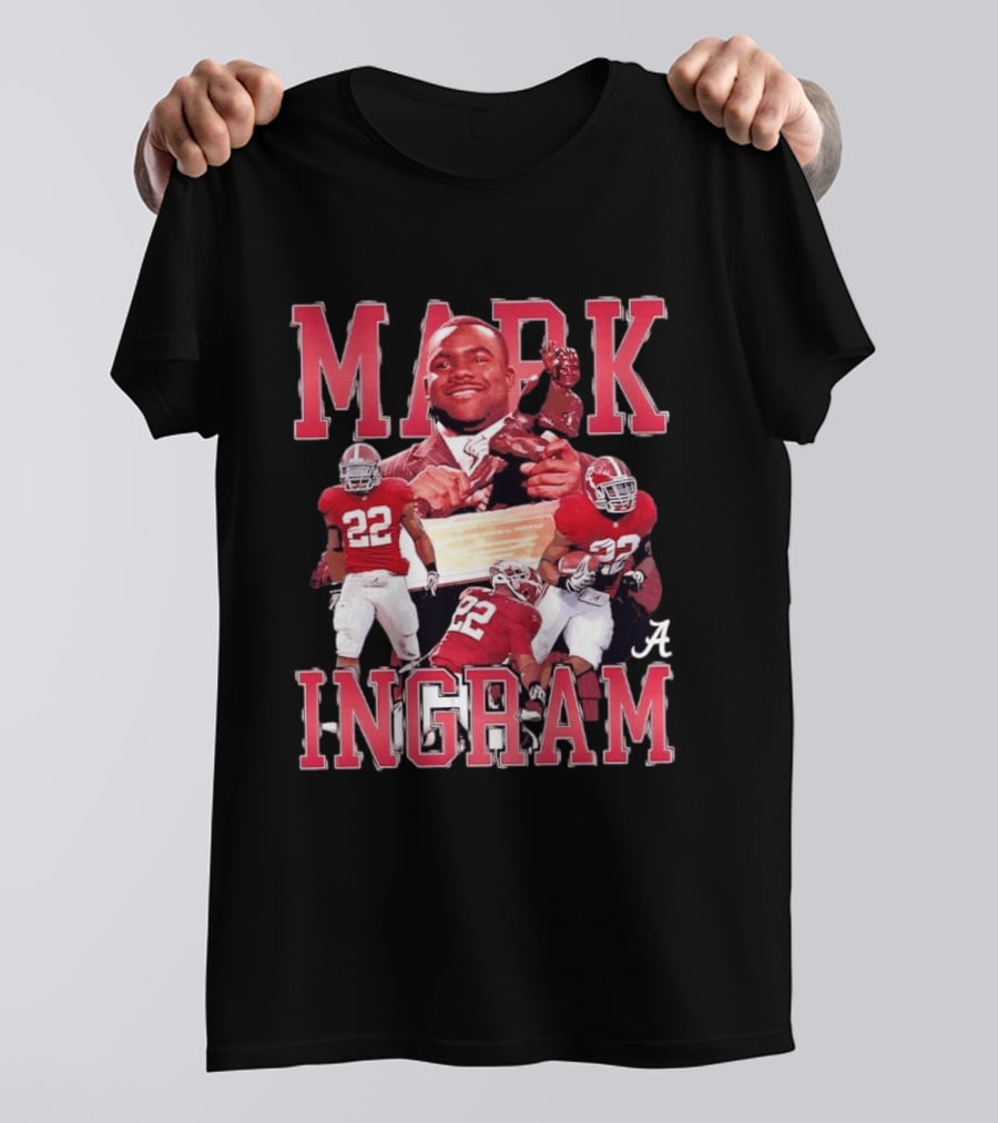 Mark Ingram Alabama Crimson Tide NCAA Football Collage 22 T-Shirt