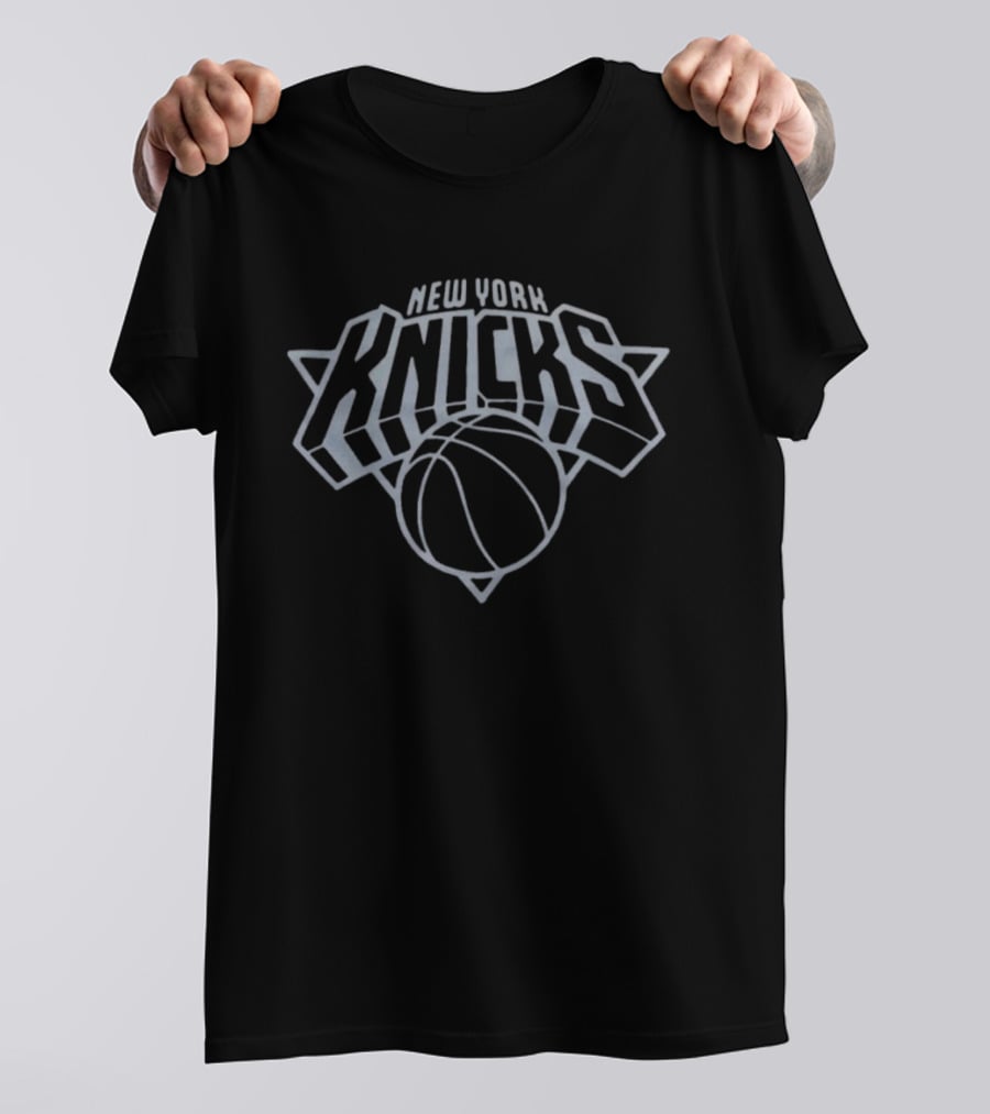 New York Knicks Basketball Blackout NBA Team Fan Wear T-Shirt