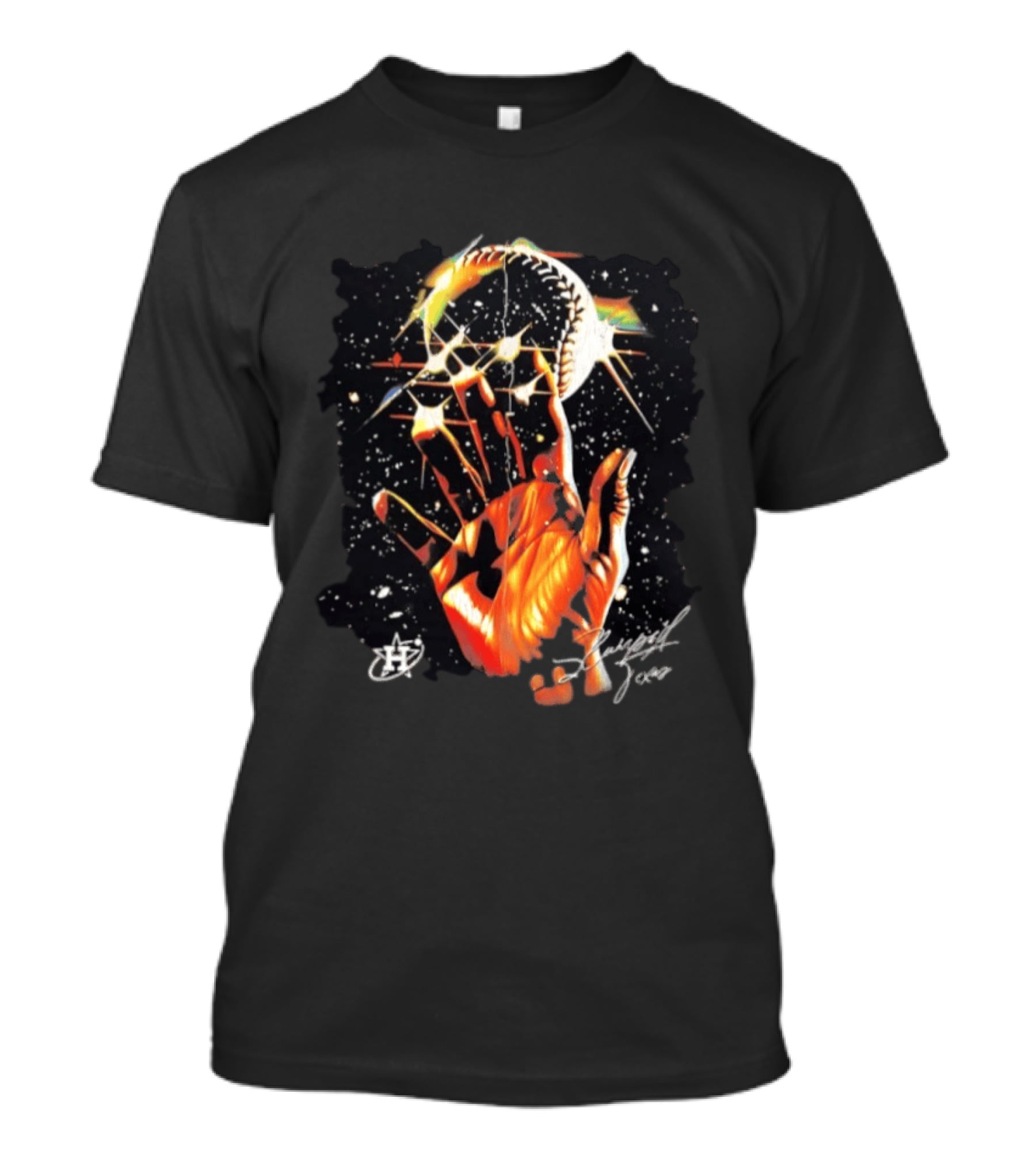Houston Astros Hand Baseball Stars Signature T-Shirt