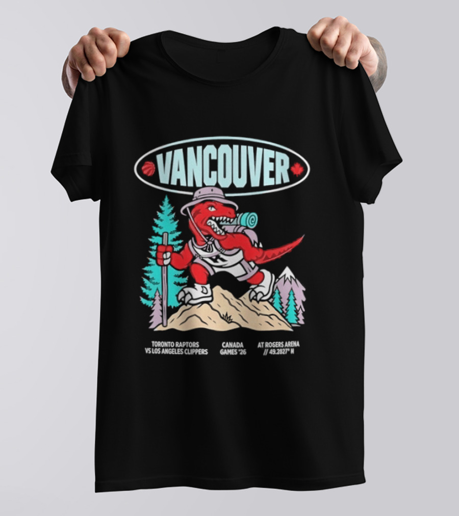 Toronto Raptors Vs Los Angeles Clippers Canada Games 2026 Vancouver Retro Style Basketball Event T-Shirt