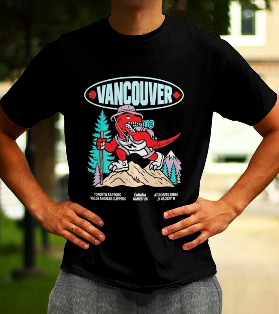 Toronto Raptors Vs Los Angeles Clippers Canada Games 2026 Vancouver Retro Style Basketball Event T-Shirt