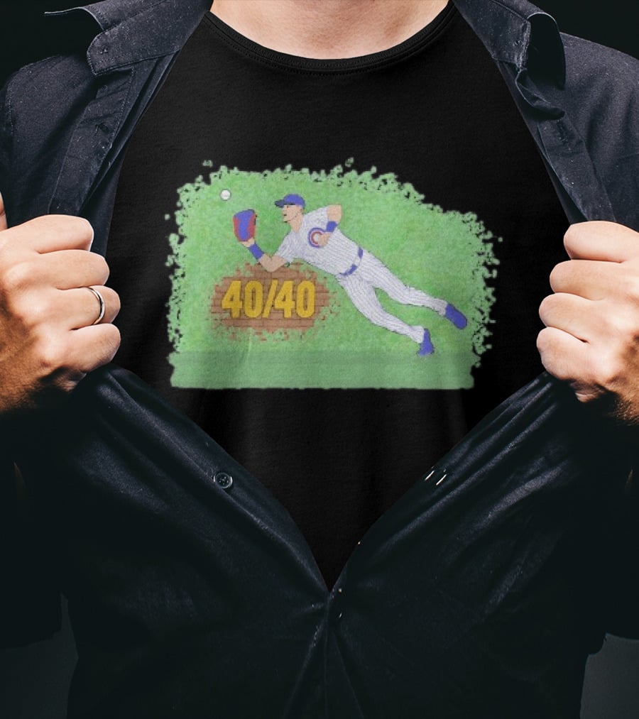 Pete Crow Armstrong 40 40 Chicago Cubs Diving Catch T-Shirt