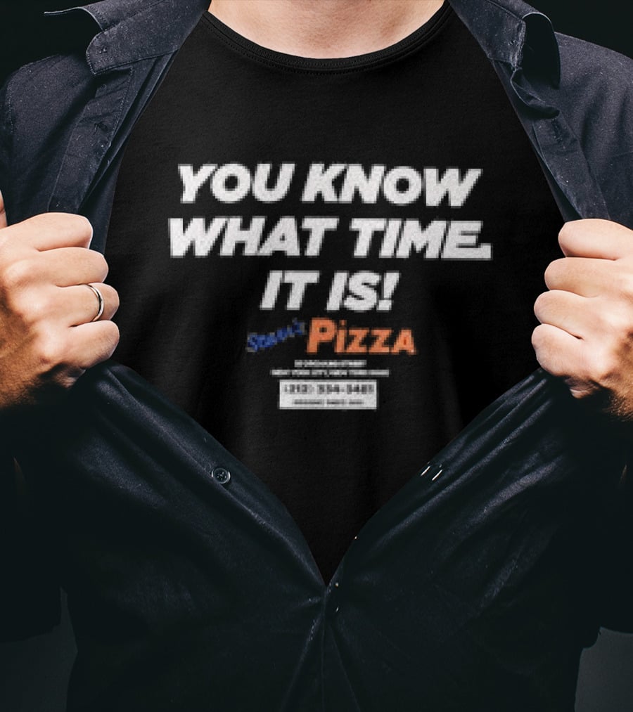 Scarr's Pizza You Know What Time It Is New York City Celebrating 10 Years T-Shirt