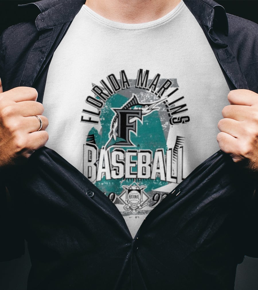 Florida Marlins Baseball 1993 National League T-Shirt