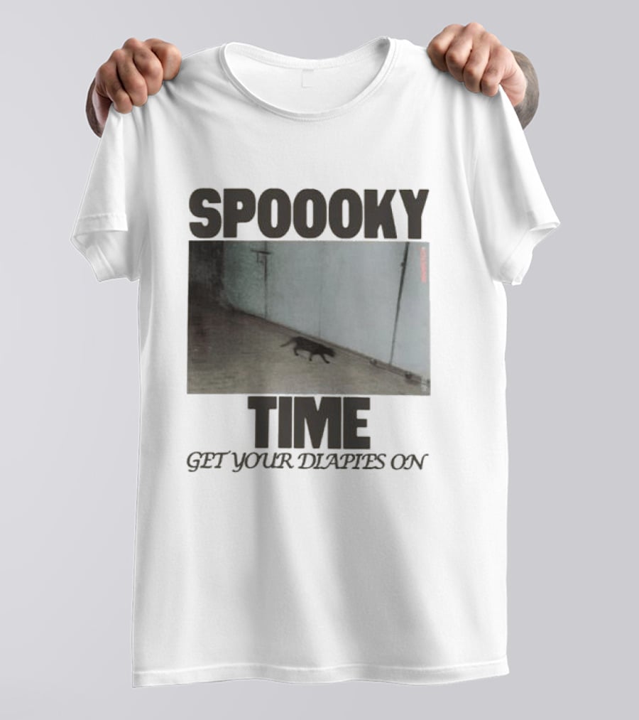 Spoooky Time Get Your Diapers On Caseoh Games Store Kitty CCTV T-Shirt