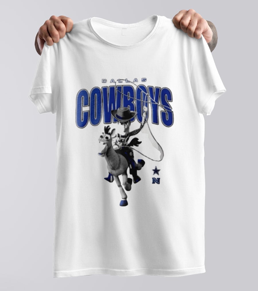Dallas Cowboys Woody Bullseye Lasso Cartoon NFL Toy T-Shirt