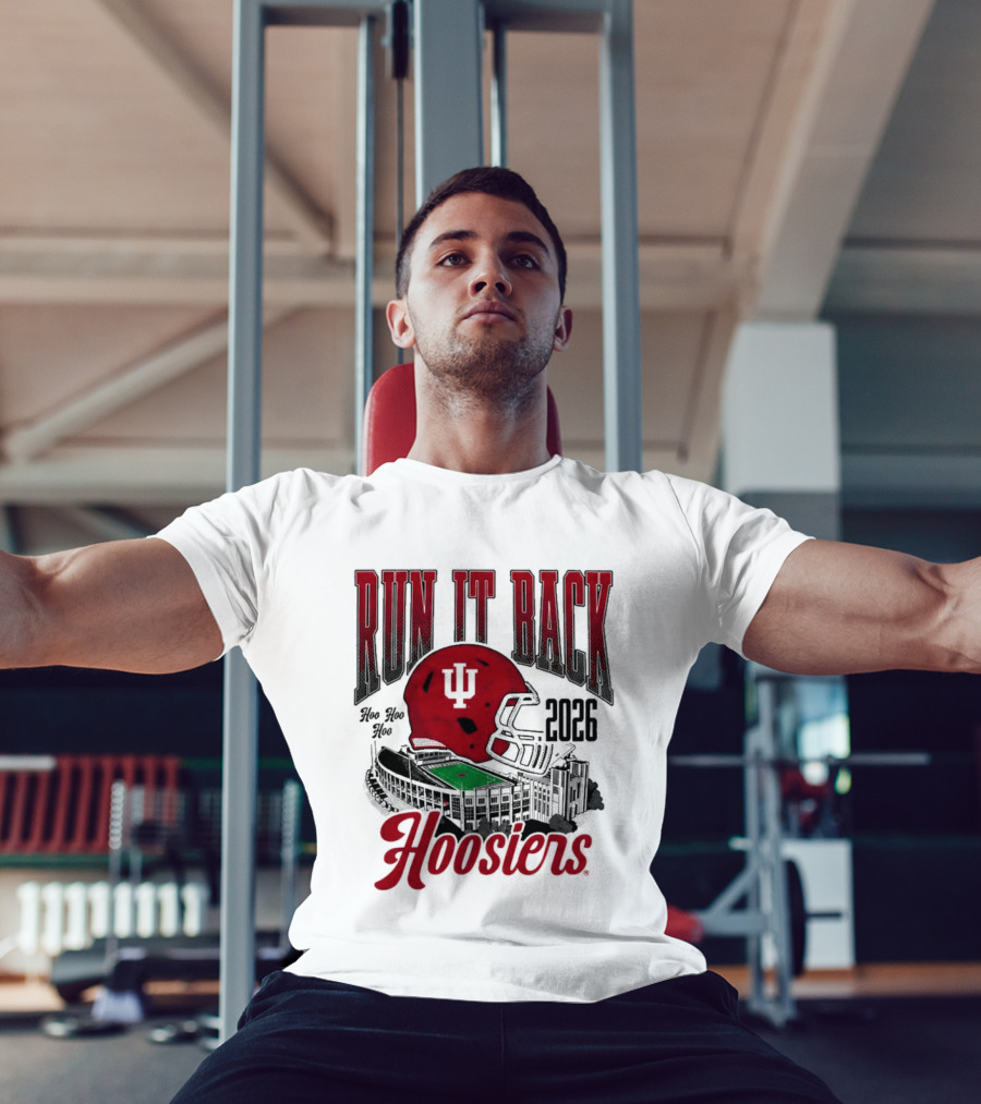 Run It Back Hoosiers Football Helmet 2026 Indiana University T-Shirt
