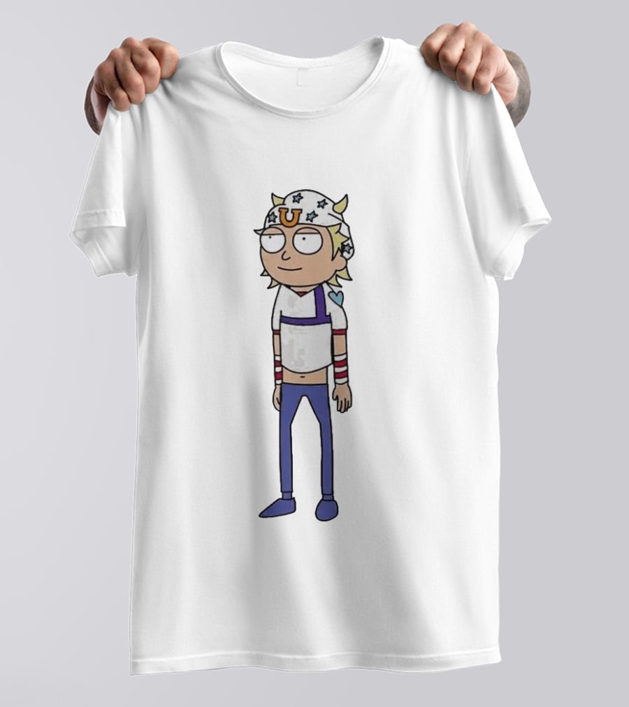 Johnny Joestar Rick And Morty Fusion Crossover Character Anime T-Shirt